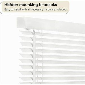 Cordless Light Filtering Mini Blind - 24'' Length, 64''  Height, 1"  Slat Size